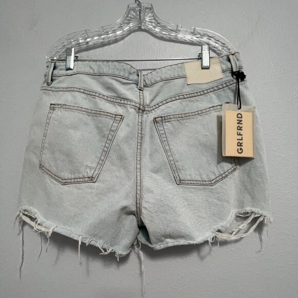 GRLFRND The Helena High Rise Cut Off Premium Denim Shorts Women’s 31 NWT - Picture 2 of 8